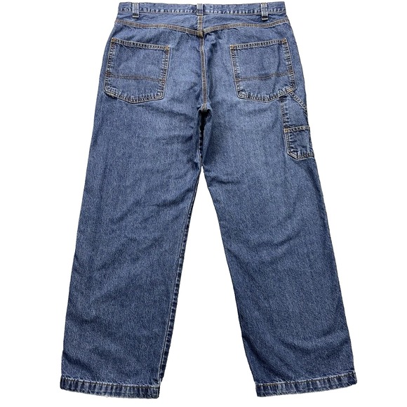 Levi Strauss Signature Carpenter Jeans Mens 40x32 Denim Blue‎ Baggy Wide Leg Y2K - Picture 1 of 13